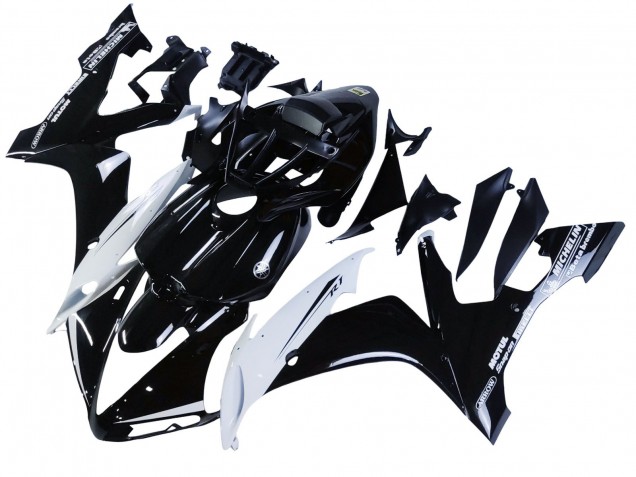 2004-2006 Glossy Black White Motul Yamaha YZF 1000 R1 Motorcycle Fairings