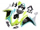 2007-2008 Light Blue Lime Green Black Yamaha YZF 1000 R1 Motorcycle Fairings