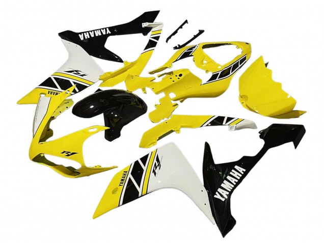 2007-2008 Yellow White Black Yamaha YZF 1000 R1 Motorcycle Fairing