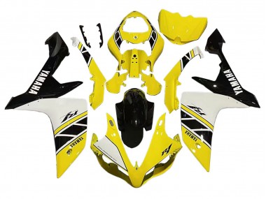 2007-2008 Yellow White Black Yamaha YZF 1000 R1 Motorcycle Fairing