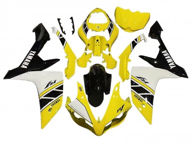 2007-2008 Yellow White Black Yamaha YZF 1000 R1 Motorcycle Fairing