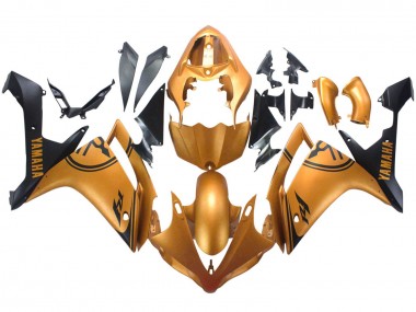 2007-2008 Gold Black Yamaha YZF 1000 R1 Motorcycle Fairings