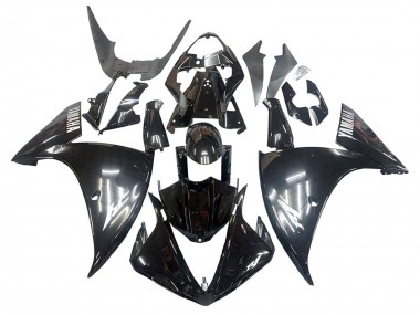 2009-2011 Glossy Black White Decal Yamaha YZF 1000 R1 Motorcycle Fairings