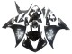 2009-2011 Glossy Black White Decal Yamaha YZF 1000 R1 Motorcycle Fairings