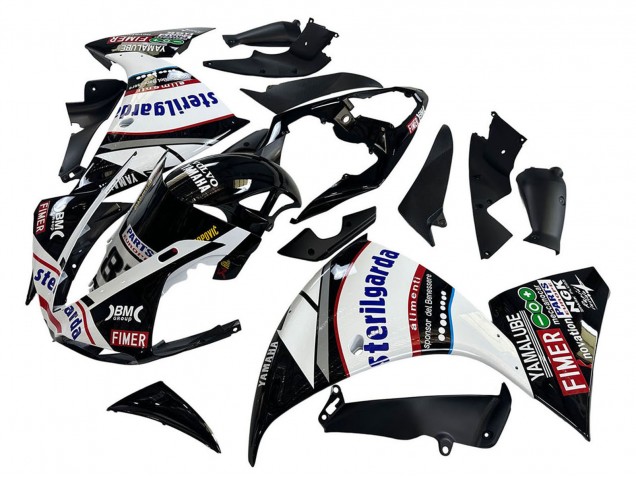 2009-2011 Glossy Black White Red Volvo Fimer Yamalube 87 Yamaha YZF 1000 R1 Motorcycle Fairings