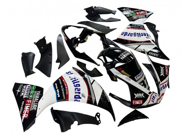 2009-2011 Glossy Black White Red Volvo Fimer Yamalube 87 Yamaha YZF 1000 R1 Motorcycle Fairings
