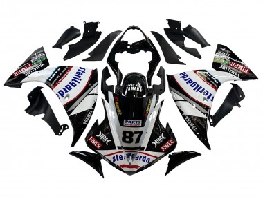 2009-2011 Glossy Black White Red Volvo Fimer Yamalube 87 Yamaha YZF 1000 R1 Motorcycle Fairings