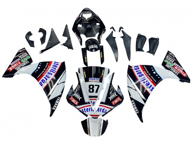 2012-2014 Glossy Black White Red Fimer Yamalube Sterilgarda 87 Yamaha YZF 1000 R1 Motorcycle Fairings