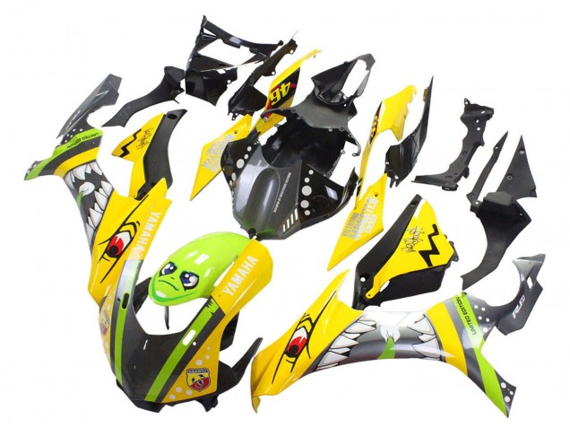 2015-2019 Yellow Green Shark Yamaha YZF 1000 R1 Motorcycle Fairings