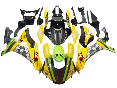 2015-2019 Yellow Green Shark Yamaha YZF 1000 R1 Motorcycle Fairings