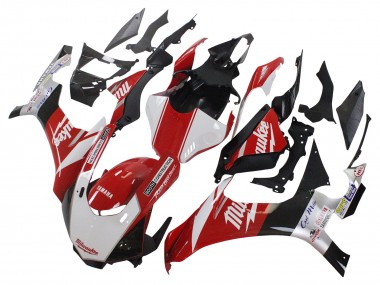 2015-2019 White Red Black Milwaukee Yamaha YZF 1000 R1 Motorcycle Fairing