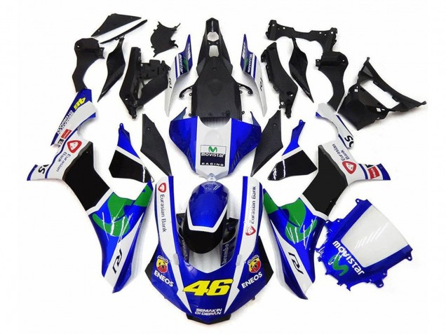 2020-2025 White Blue GreenBlack MoviStar ENEOS Semakin Didepan 46 Yamaha YZF 1000 R1 Motorcycle Fairings