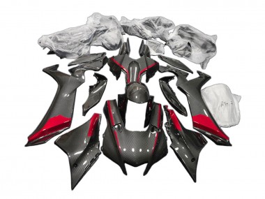 2020-2025 Black Carbon Fiber Red Yamaha YZF 1000 R1 Motorcycle Fairings