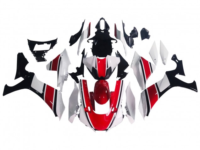 2020-2025 White Red Glossy Black Yamaha YZF 1000 R1 Motorcycle Fairing