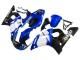 1998-2002 White Blue Glossy Black Yamaha YZF 600 R6 Motorcycle Fairings