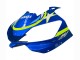 1998-2002 White Blue Neon Yellow Fiat Motul Michelin Yamaha YZF 600 R6 Motorcycle Fairings
