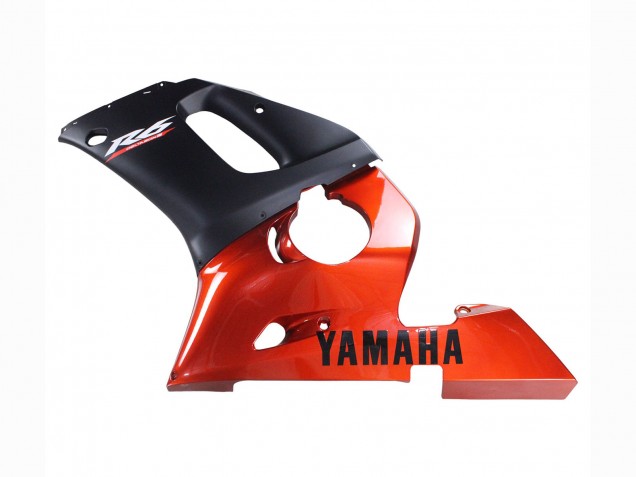 1998-2002 Orange Matte Black Yamaha YZF 600 R6 Motorcycle Fairings