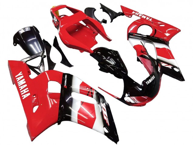 1998-2002 Red White Glossy Black Yamaha YZF 600 R6 Motorcycle Fairing