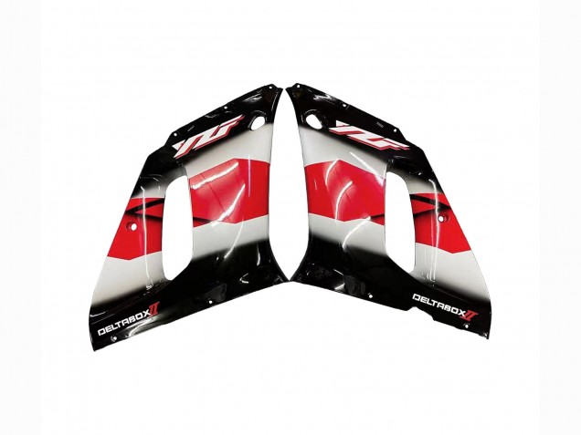 1998-2002 Red White Glossy Black Yamaha YZF 600 R6 Motorcycle Fairing