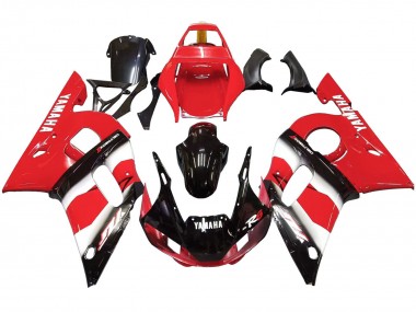 1998-2002 Red White Glossy Black Yamaha YZF 600 R6 Motorcycle Fairing