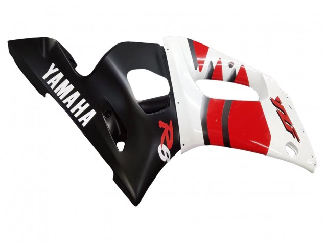 1998-2002 White Red Glossy Black Yamaha YZF 600 R6 Motorcycle Fairings