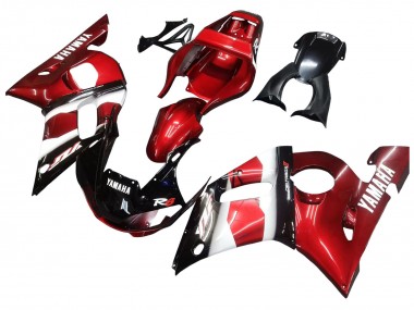 1998-2002 Red White Glossy Black Yamaha YZF 600 R6 Motorcycle Fairings