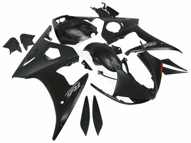 2003-2004 Matte Black Yamaha YZF R6 Motorcycle Fairings