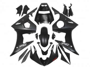 2003-2004 Matte Black Yamaha YZF R6 Motorcycle Fairings