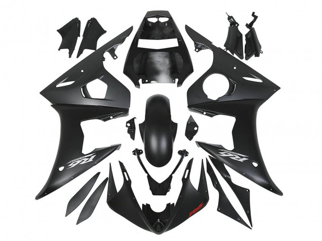 2003-2004 Matte Black Yamaha YZF R6 Motorcycle Fairings