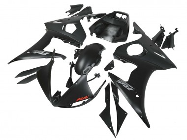 2006-2009 Matte Black Yamaha YZF R6S Motorcycle Fairings