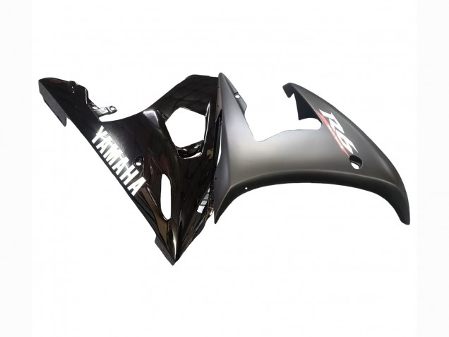 2003-2004 Glossy Black Matte Black White Decals Yamaha YZF R6 Motorcycle Fairings