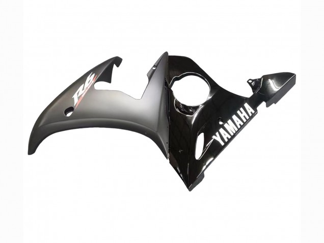 2003-2004 Glossy Black Matte Black White Decals Yamaha YZF R6 Motorcycle Fairings