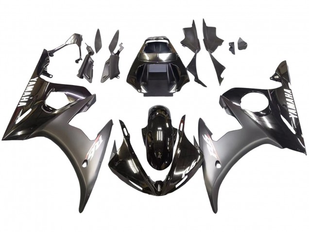 2006-2009 Glossy Black Matte Black White Decals Yamaha YZF R6S Motorcycle Fairings