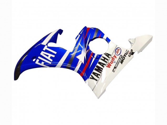 2006-2009 White Blue Fiat Motul Kastinee Yamaha YZF R6S Motorcycle Fairings
