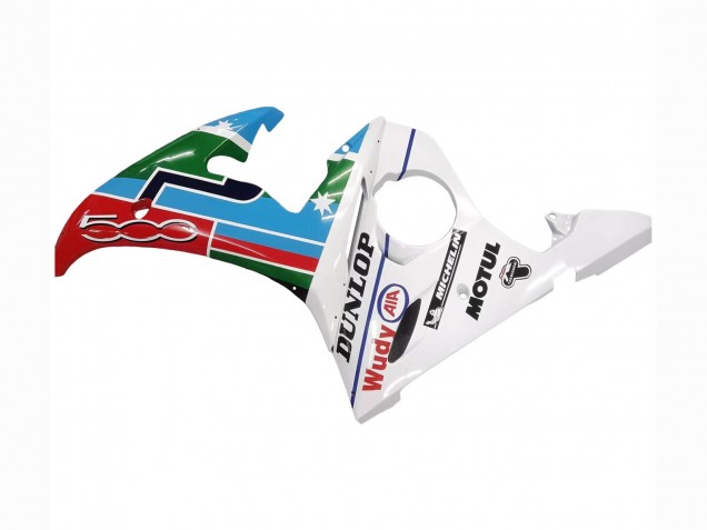 2003-2004 White Blue Green Red Kastinee Dunlop Motul Yamaha YZF R6 Motorcycle Fairings