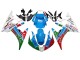 2006-2009 White Blue Green Red Kastinee Dunlop Motul Yamaha YZF R6S Motorcycle Fairings