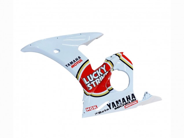 2003-2004 White Red Lucky Strike Motul Yamaha YZF R6 Motorcycle Fairings