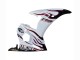 2006-2009 White with Dark Black Flame Yamaha YZF R6S Motorcycle Fairings