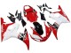2003-2004 White Red Glossy Black Yamaha YZF R6 Motorcycle Fairing