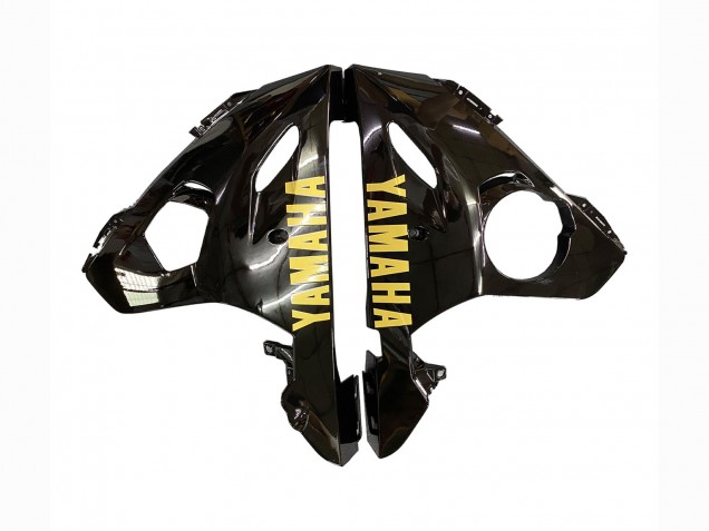 2003-2004 Glossy Black Matte Black Gold Decals Yamaha YZF R6 Motorcycle Fairings