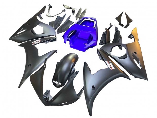 2006-2009 Blue Matte Black Yamaha YZF R6S Motorcycle Fairings