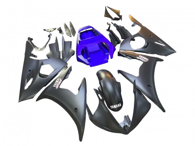 2006-2009 Blue Matte Black Yamaha YZF R6S Motorcycle Fairings