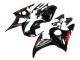 2003-2004 Glossy Black Red Yamaha YZF R6 Motorcycle Fairings