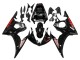 2003-2004 Glossy Black Red Yamaha YZF R6 Motorcycle Fairings
