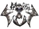 2003-2004 Grey Matte Black Geometric Yamaha YZF R6 Motorcycle Fairings