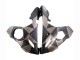 2006-2009 Grey Matte Black Geometric Yamaha YZF R6S Motorcycle Fairings