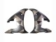 2006-2009 Grey Matte Black Geometric Yamaha YZF R6S Motorcycle Fairings