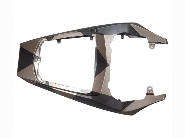 2006-2009 Grey Matte Black Geometric Yamaha YZF R6S Motorcycle Fairings