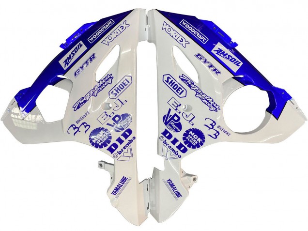 2003-2004 White Blue GYTR Yamaha YZF R6 Motorcycle Fairings