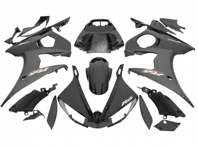 2006-2009 Glossy Black Matte Black Yamaha YZF R6S Motorcycle Fairings